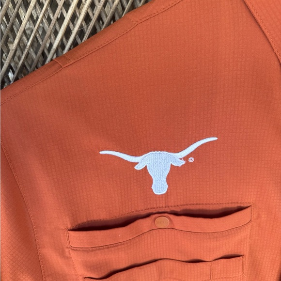 COLUMBIA TEXAS LONGHORNS MENS BURNT ORANGE TAMIAMI SHORT SLEEVE DRESS SHIRT - Picture 4 of 11